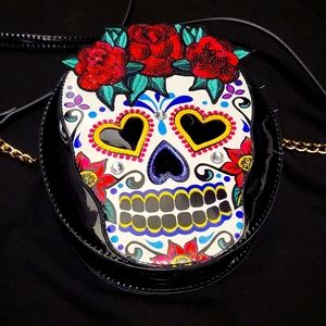 Never used! Betsey Johnson Sugar skull purse. SO cute!